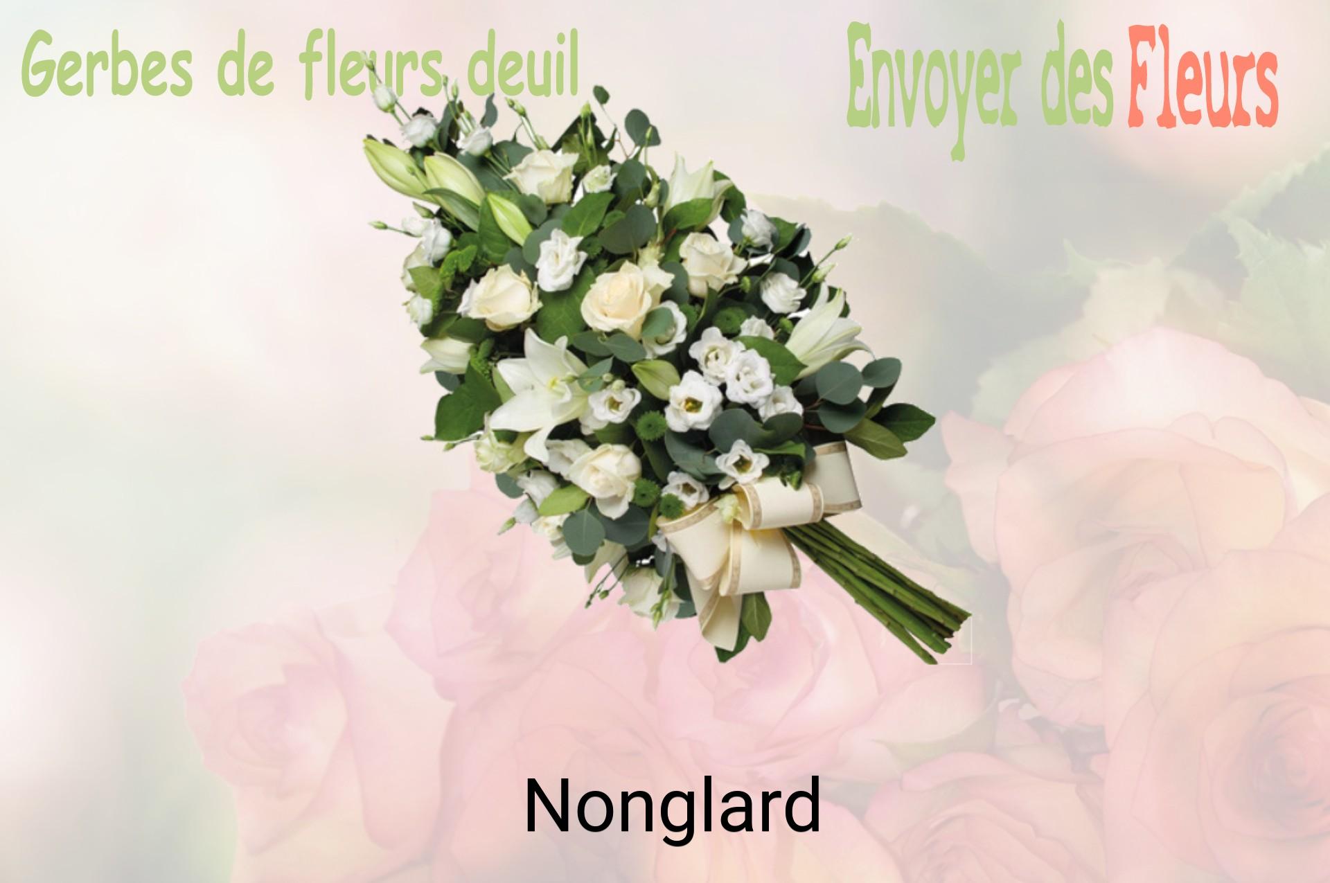 Gerbe de fleurs de deuil livrée à Nonglard